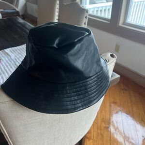 Bucket hat, faux leather